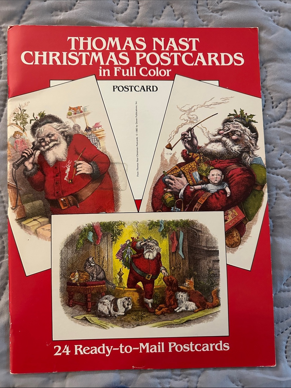 Thomas Nast Christmas Postcards - Red Holiday Set